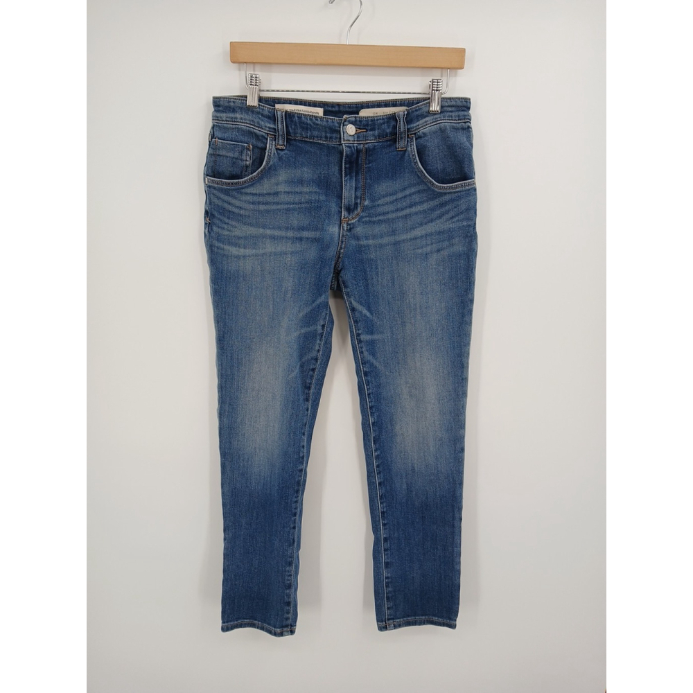 Pilcro And The Letterpress Em Skinny Jeans Size 27 Blue Cropped Ankle Mid Rise